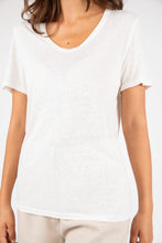 Load image into Gallery viewer, MARLOW NOTO LINEN TEE IVORY