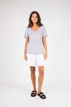 Load image into Gallery viewer, MARLOW NOTO LINEN TEE THISTLE