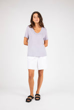 Load image into Gallery viewer, MARLOW NOTO LINEN TEE THISTLE
