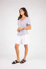 Load image into Gallery viewer, MARLOW NOTO LINEN TEE THISTLE
