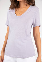 Load image into Gallery viewer, MARLOW NOTO LINEN TEE THISTLE