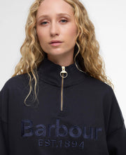 Load image into Gallery viewer, BARBOUR SARA HALF ZIP SWEATSHIRT DARK NAVY