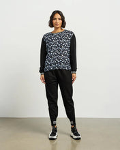 Load image into Gallery viewer, ET ALIA SMITH TOP AZURE PETALS/BLACK