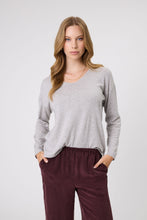 Load image into Gallery viewer, MARLOW ENCORE SCOOP NECK KNIT GREYMARLE