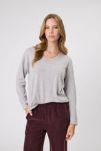 Load image into Gallery viewer, MARLOW ENCORE SCOOP NECK KNIT GREYMARLE