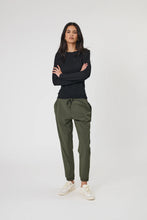 Load image into Gallery viewer, MARLOW ECHO RIB LONG SLEEVE BLACK