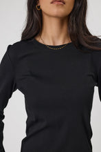 Load image into Gallery viewer, MARLOW ECHO RIB LONG SLEEVE BLACK
