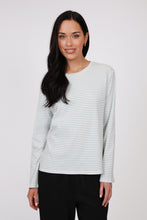 Load image into Gallery viewer, MARLOW UNO RIB LONGSLEEVE TEE CORNFLOWER STRIPE