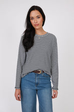 Load image into Gallery viewer, MARLOW UNO RIB LONGSLEEVE TEE INDIGO STRIPE