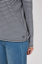 Load image into Gallery viewer, MARLOW UNO RIB LONGSLEEVE TEE INDIGO STRIPE