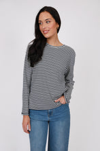 Load image into Gallery viewer, MARLOW UNO RIB LONGSLEEVE TEE INDIGO STRIPE