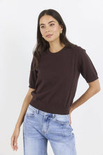 Load image into Gallery viewer, ARRIVING 18.08 | STORIES BE TOLD EDITION CHOCOLATE CREWNECK CASHMERE BLEND KNIT TEE