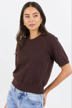 Load image into Gallery viewer, ARRIVING 18.08 | STORIES BE TOLD EDITION CHOCOLATE CREWNECK CASHMERE BLEND KNIT TEE