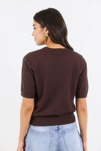 Load image into Gallery viewer, ARRIVING 18.08 | STORIES BE TOLD EDITION CHOCOLATE CREWNECK CASHMERE BLEND KNIT TEE
