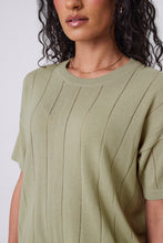 Load image into Gallery viewer, MARLOW EMBER KNIT TEE CELERY