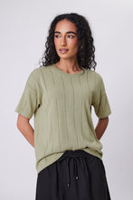 Load image into Gallery viewer, MARLOW EMBER KNIT TEE CELERY