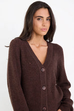 Load image into Gallery viewer, STORIES BE TOLD ESSENCE CHOCOLATE KNIT CARDIGAN