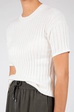 Load image into Gallery viewer, MARLOW REIGN RIB KNIT TEE IVORY
