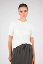 Load image into Gallery viewer, MARLOW REIGN RIB KNIT TEE IVORY
