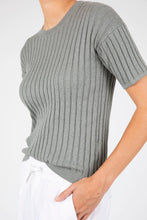 Load image into Gallery viewer, MARLOW REIGN RIB KNIT TEE SAGE
