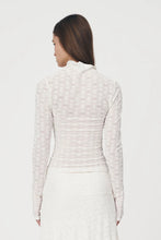 Load image into Gallery viewer, ROWIE GALO FLOWER LACE TOP CREME
