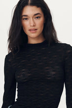 Load image into Gallery viewer, ROWIE GALO FLOWER LACE TOP NOIR
