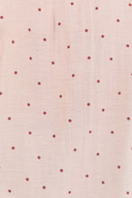 Load image into Gallery viewer, IVY + JACK GARNISH BLUSH POLKA DOT FRILL FRONT MID SLEEVE TOP