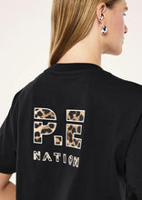 Load image into Gallery viewer, P.E NATION HEADS UP 2.0 TEE BLACK/LEOAPRD