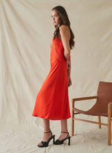 Load image into Gallery viewer, ESMAEE ILLUSION SLIP DRESS FLAME
