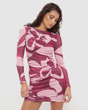 Load image into Gallery viewer, MON RENN PETA MINI DRESS PAINTERLY FLORAL