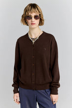 Load image into Gallery viewer, KAREN WALKER POSY CASHMERE CARDIGAN CHOCOLATE