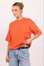 Load image into Gallery viewer, ARRIVING 18.08 | STORIES BE TOLD INTREPID BLOOD ORANGE RELAXED KNIT TEE
