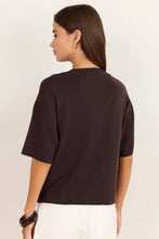 Load image into Gallery viewer, COMING SOON | STORIES BE TOLD INTERPID CHOCOLATE RELAX KNIT TEE