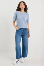Load image into Gallery viewer, IVY + JACK ISSUE LIGHT BLUE FLUFFY SOFT KNIT TEE