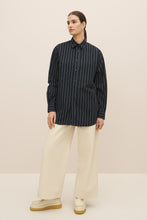 Load image into Gallery viewer, KOWTOW JAMES SHIRT NAVY PINSTRIPE