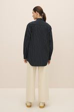 Load image into Gallery viewer, KOWTOW JAMES SHIRT NAVY PINSTRIPE
