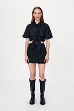 Load image into Gallery viewer, ROWIE JOLE SILK MINI WRAP SKIRT