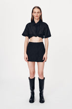 Load image into Gallery viewer, ROWIE JOLE SILK MINI WRAP SKIRT