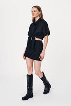 Load image into Gallery viewer, ROWIE JOLE SILK MINI WRAP SKIRT