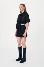 Load image into Gallery viewer, ROWIE JOLE SILK MINI WRAP SKIRT