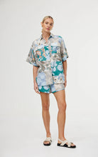 Load image into Gallery viewer, KINNEY JUNIPER SHIRT CYAN PATCHWORK