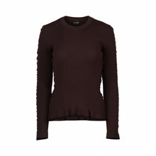 Load image into Gallery viewer, KNEWE LUXE SWEATER CHOCOLATE/BLACK