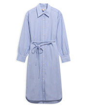 Load image into Gallery viewer, BARBOUR AVON MIDI DRESS CHAMBRAY/WHITE STRIPE