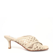 Load image into Gallery viewer, KATHRYN WILSON LILA WOVEN HEEL STONE CALF