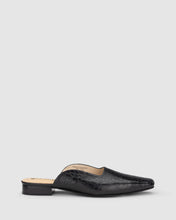 Load image into Gallery viewer, CHAOS & HARMONY LUCIA FLAT BLACK CROC