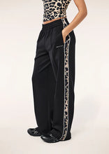 Load image into Gallery viewer, P.E NATION MAN DOWN TRACKPANT BLACK/LEOPARD