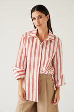 Load image into Gallery viewer, TUESDAY MARK SHIRT CHERRY STRIPE