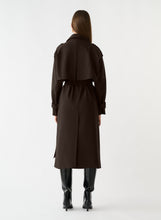 Load image into Gallery viewer, ESMAEE METRO TRENCH COAT CHOCOLATE