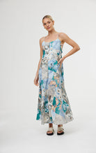 Load image into Gallery viewer, KINNEY MIA DRESS CYAN PATCHWORK