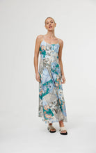 Load image into Gallery viewer, KINNEY MIA DRESS CYAN PATCHWORK